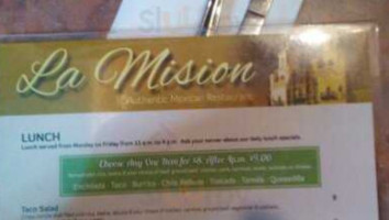 La Mision menu
