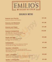 Emilio's Mexican Kitchen menu