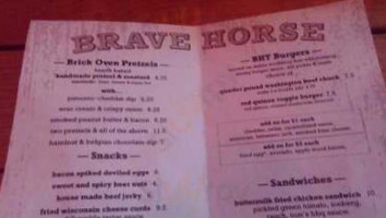 Brave Horse Tavern menu
