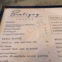 Bouligny Tavern menu
