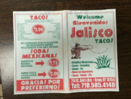 Jalisco Tacos menu