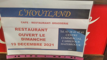 Brasserie Houtland menu