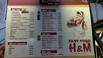 Fast Food King menu