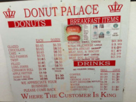 The Donut Palace menu