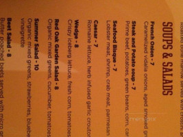 Red Oak Steakhouse menu