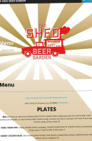 The Shed Beer Garden menu