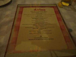 D. Vino Italian Food Wine menu