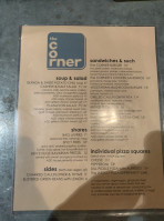 The Corner Grill, Game Room menu