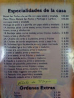 Sanpocho menu