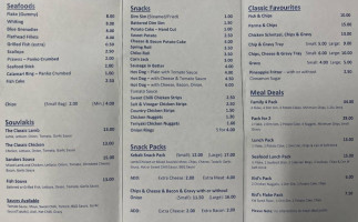 Kay's Takeaway menu
