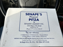 Senape's Bakery Inc. menu