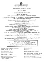 Geiser Grand menu