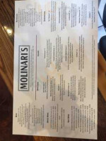 Molinari's menu