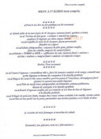 Le Donjon menu
