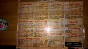 Shawarma King menu