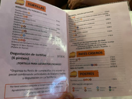 La Tortilleria De Palma menu