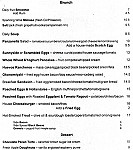 Fraser Cafe menu