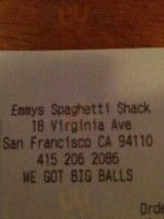 Emmy's Spaghetti Shack food