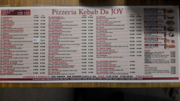 Pizzeria Kebab Da Joy menu
