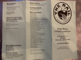 Rail Pizza Company menu