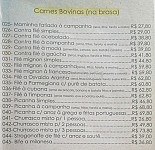 Galeto Rio Timpanos menu