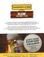 Kangaroo Kiwi menu