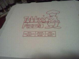 Tubby's Pizza menu