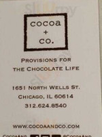 Cocoa Co. menu