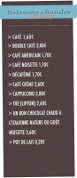 Kiosque TinTin menu