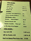 Chalet La Combaz menu