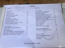 Bar Olio menu