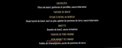 Au Bureau menu
