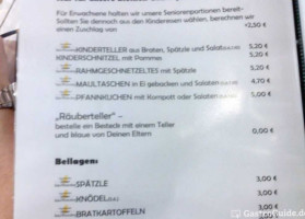 Schönblick menu