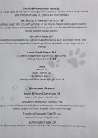 The Dog Spot menu