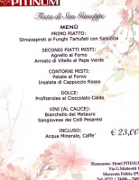 Pitinum menu