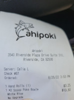 Ahipoki menu