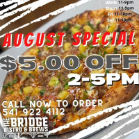 The Bridge Bistro Brews food