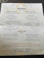 Chestnut Pines menu