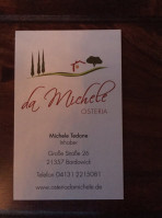 Osteria da Michele menu