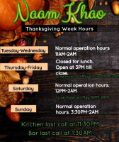 Naam Khao Thai Kitchen And menu