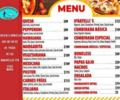 I Fratelli's Pizza menu