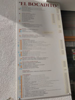 El Bocadito menu