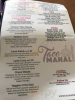 Taco Mahal menu