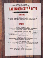 Hardwood Cafe menu