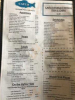 Cafe Eight menu