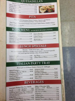 Siro's Italian menu