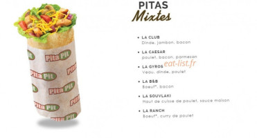 Pita Pit menu