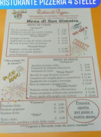 Pizzeria 4 Stelle menu