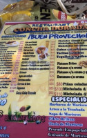 Concha Dorada menu