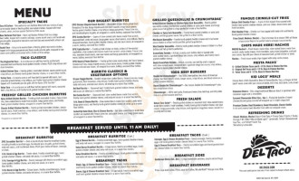 Del Taco #973 menu